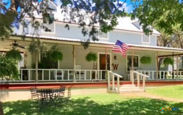 4630 Lantana Rd, Belton, TX 76513 - view of front facade with covered porch and a front lawn