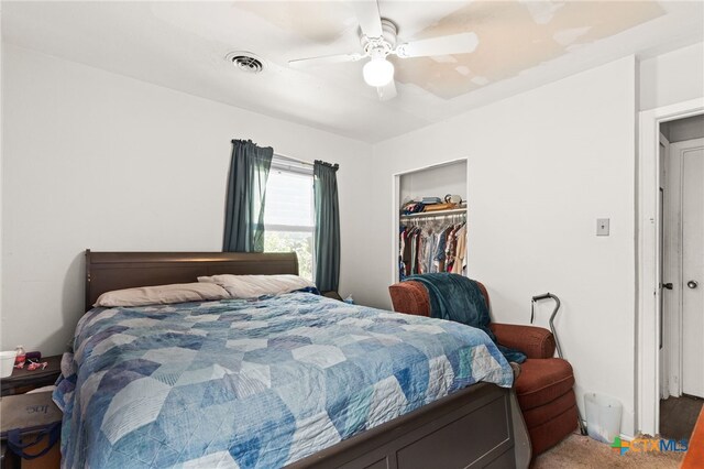 603 S 13th St, Copperas Cove, TX 76522 - bedroom featuring a closet and a ceiling fan