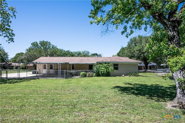 exterior space with a front lawn