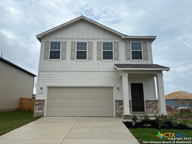 view of front of home featuring a garage