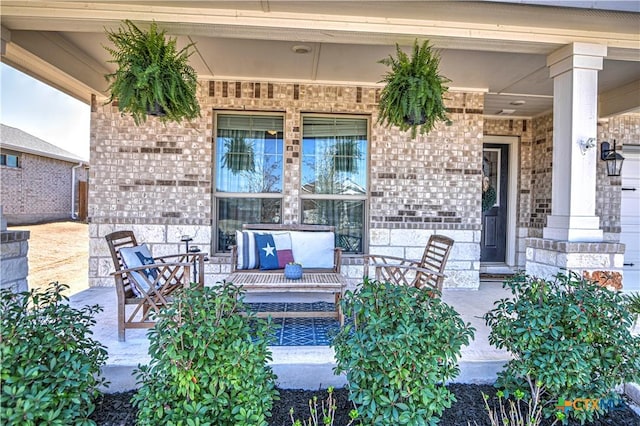 view of patio / terrace featuring an outdoor living space