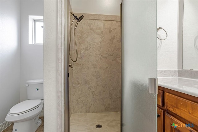 1108 Indian Mallow Dr, Temple, TX 76502 - full bathroom with vanity, toilet, and a stall shower