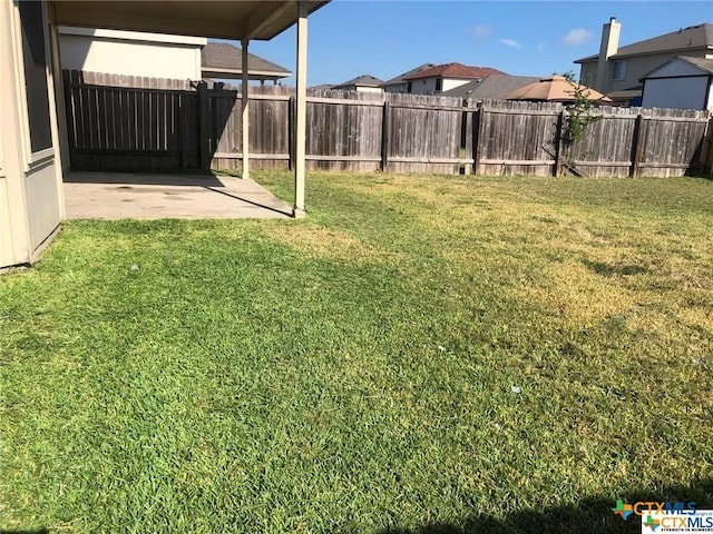 view of yard featuring a patio area