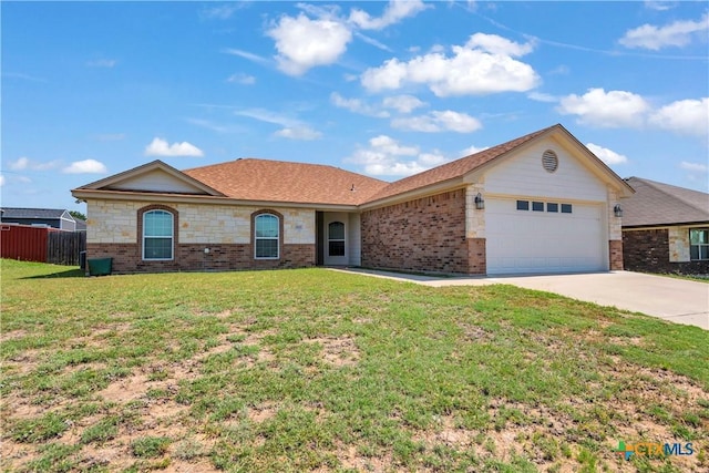 2922 Starlight Dr, Copperas Cove, TX 76522 - ranch-style house with brick siding, an attached garage, and concrete driveway