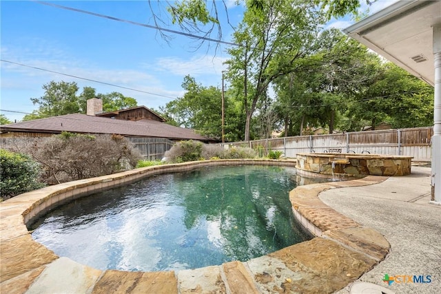 4501 Arrowhead Dr, Temple, TX 76502 - view of swimming pool with a fenced backyard and a patio area