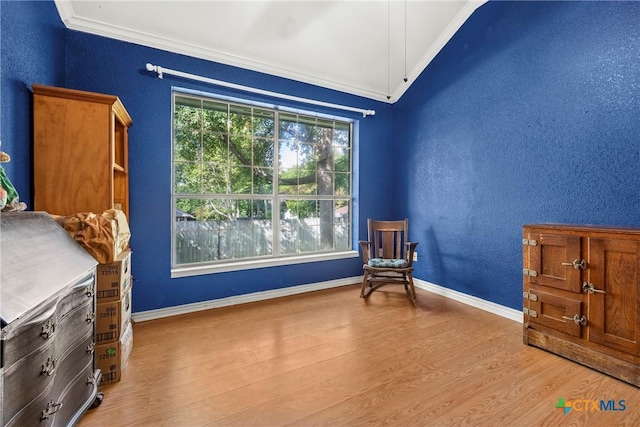 4501 Arrowhead Dr, Temple, TX 76502 - sitting room featuring ornamental molding and wood finished floors