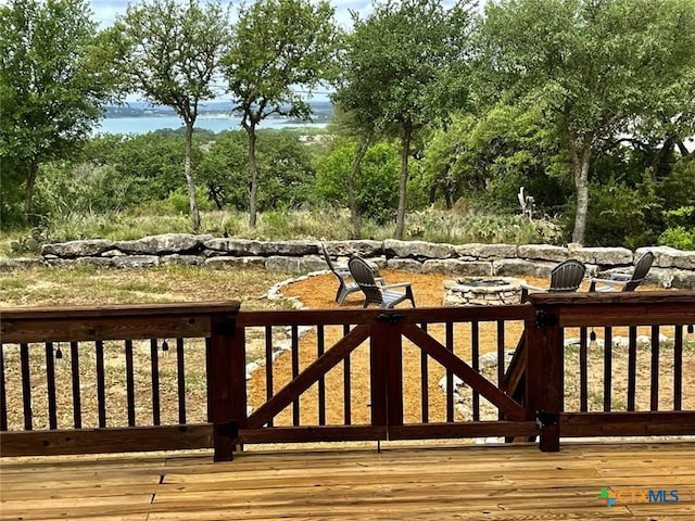 view of wooden deck