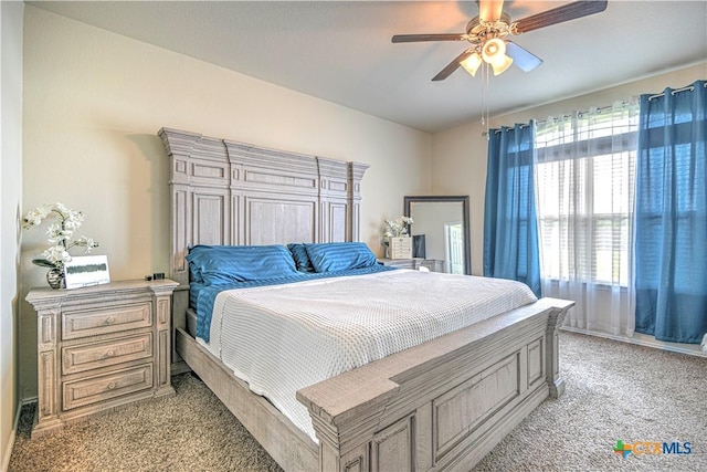 9300 Vaquero Way, Killeen, TX 76542 - bedroom with light carpet and a ceiling fan