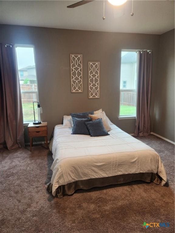 1306 Daniel Dr, Belton, TX 76513 - carpeted bedroom featuring a ceiling fan