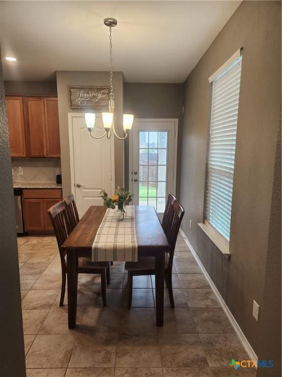 1306 Daniel Dr, Belton, TX 76513 - dining space featuring a chandelier