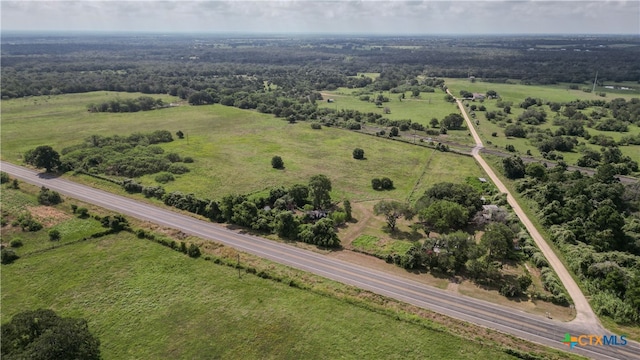 bird's eye view with a rural view