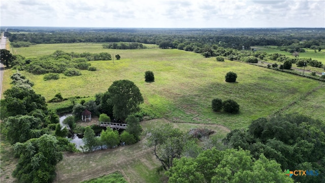 drone / aerial view with a rural view