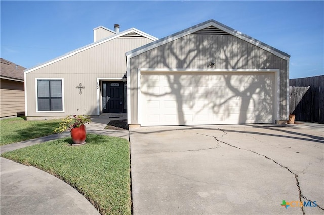 view of front of home featuring a garage