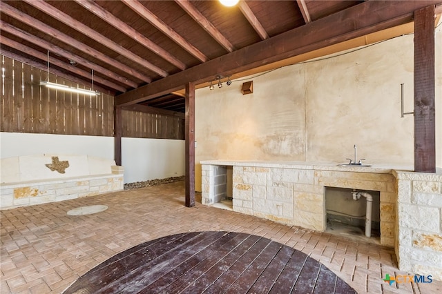 view of patio / terrace with sink