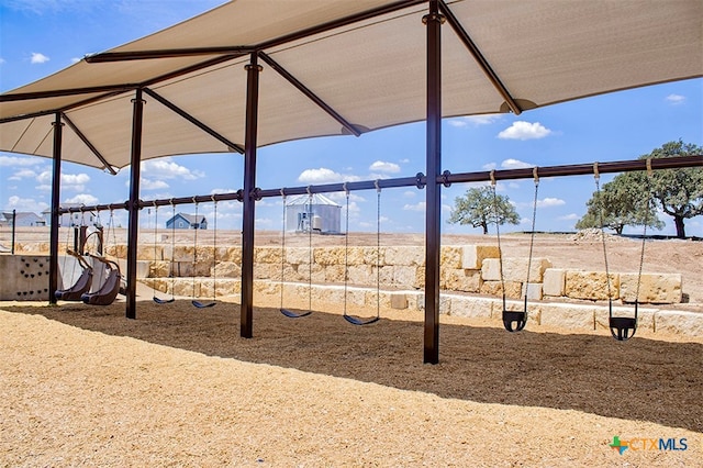 exterior space with a playground