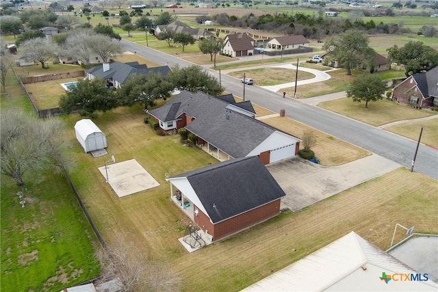 drone / aerial view with a residential view