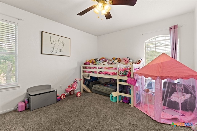 913 Risen Star Ln, Copperas Cove, TX 76522 - bedroom with carpet flooring and a ceiling fan