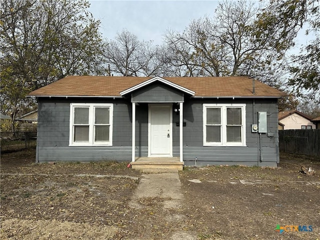 bungalow with fence