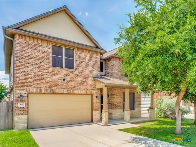 view of front of home featuring a garage