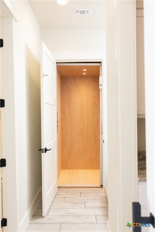 interior space featuring light hardwood / wood-style floors