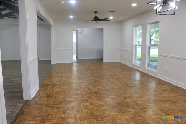 2704 Loma Vista Ave, Victoria, TX 77901 - unfurnished room featuring ceiling fan and recessed lighting
