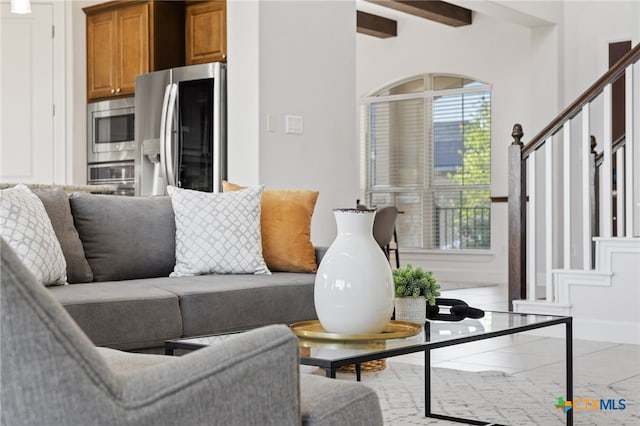 3437 De Soto Loop, Round Rock, TX 78665 - living room with stairway