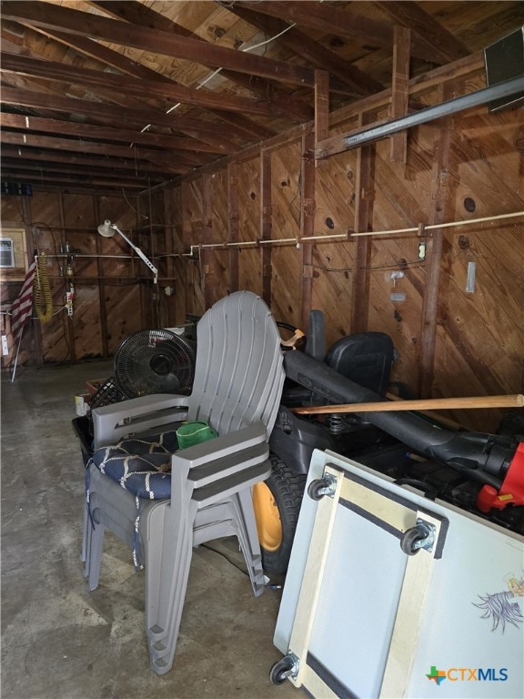 220 Davis Ave, Port Lavaca, TX 77979 - garage featuring wooden walls
