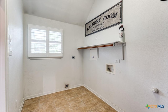 425 County Road 3830, San Antonio, TX 78253 - laundry room with electric dryer hookup, gas dryer hookup, hookup for a washing machine, and baseboards