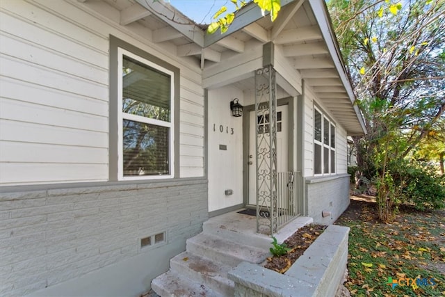 view of doorway to property