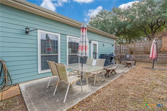 view of patio / terrace featuring area for grilling