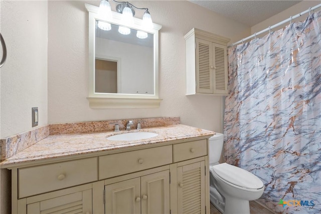 1007 Judy Ln, Copperas Cove, TX 76522 - full bath with vanity, a shower with curtain, and a textured ceiling