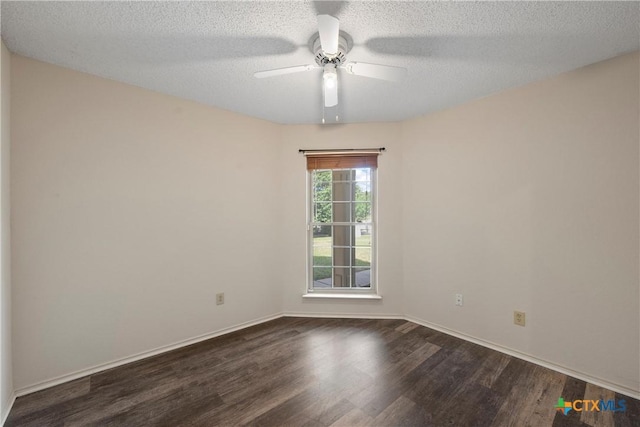 1007 Judy Ln, Copperas Cove, TX 76522 - spare room featuring wood finished floors, a ceiling fan, and a textured ceiling