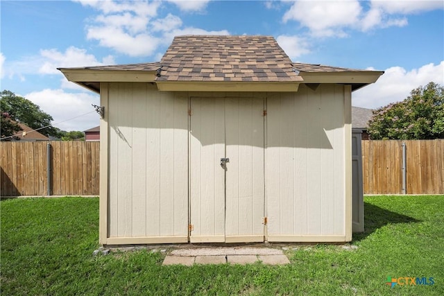 1007 Judy Ln, Copperas Cove, TX 76522 - view of shed featuring a fenced backyard