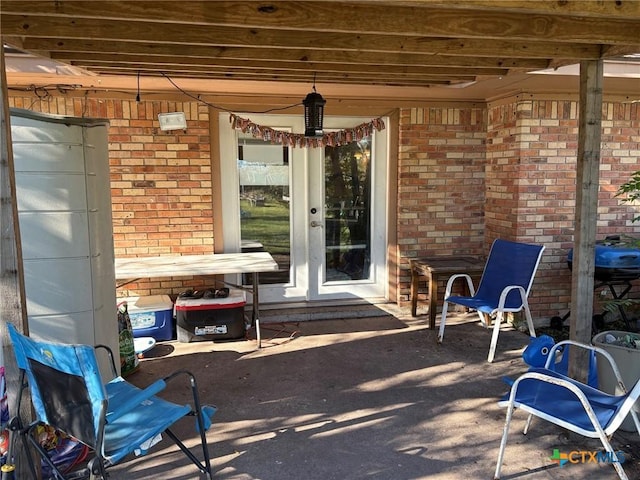 view of patio with french doors