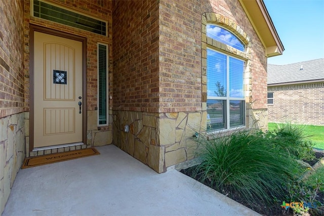1010 Winchester Dr, Nolanville, TX 76559 - property entrance with brick siding and stone siding