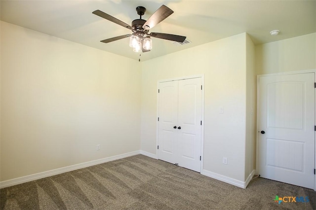 1010 Winchester Dr, Nolanville, TX 76559 - unfurnished bedroom with carpet, a closet, and ceiling fan