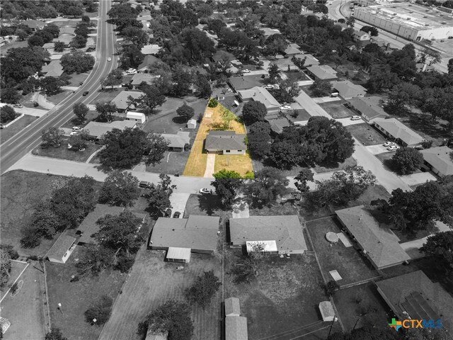 aerial view with a residential view