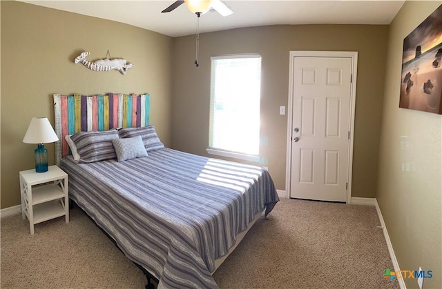 2790 Fm 2031, Matagorda, TX 77457 - bedroom with carpet, baseboards, and a ceiling fan
