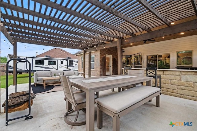 3006 Beulah Blvd, Belton, TX 76513 - view of patio with outdoor dining space, outdoor lounge area, and a pergola