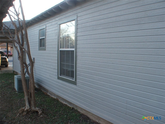 view of property exterior featuring cooling unit