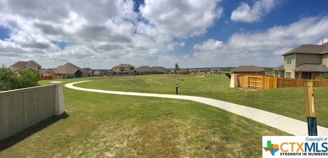 view of community with a yard