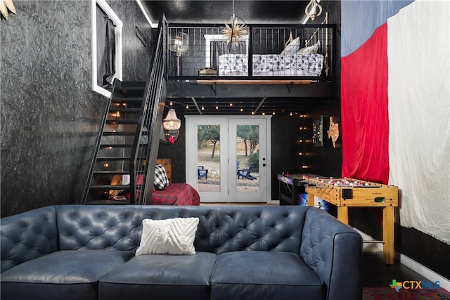 bar with french doors