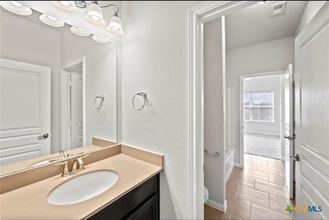 30125 Prairie Creek Ct, Brookshire, TX 77423 - full bath with vanity and tile patterned floors