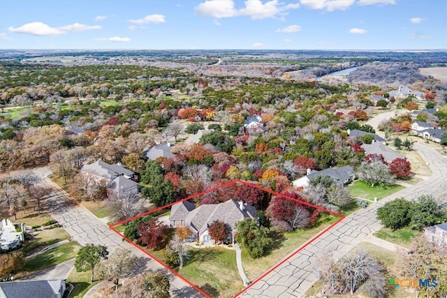 drone / aerial view featuring a residential view