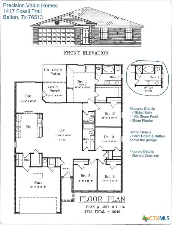 1417 Fossil Trl, Belton, TX 76513 - view of floor plan / room layout