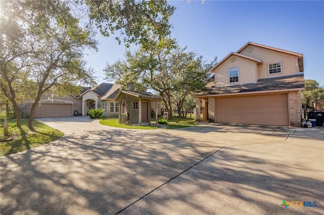 view of front of house featuring a garage