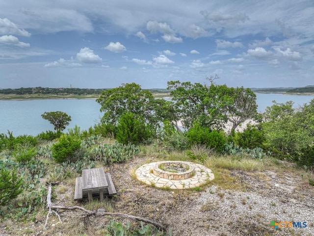 1746 Stagecoach Dr, Canyon Lake, TX 78133 - water view with an outdoor fire pit