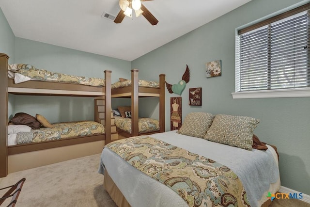 1746 Stagecoach Dr, Canyon Lake, TX 78133 - bedroom featuring carpet and a ceiling fan