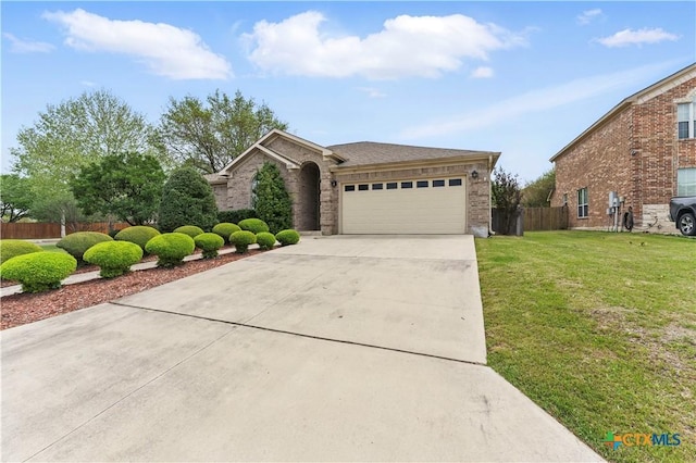 1711 Kelly Ct, New Braunfels, TX 78130 - view of front of property with driveway, a garage, and brick siding