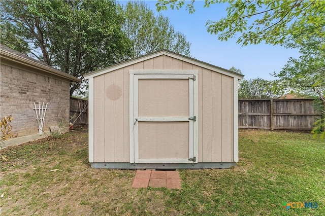 1711 Kelly Ct, New Braunfels, TX 78130 - view of shed with a fenced backyard